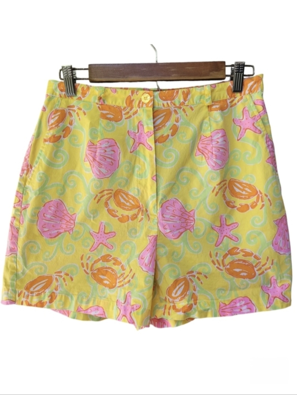 Lilly Pulitzer Vintage Starfish Shells High-Rise Shorts Size 8